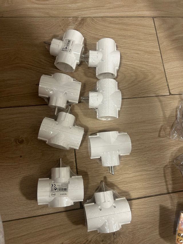 8x Adaptador Enchufe Triple