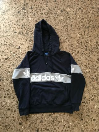 Sudadera Adidas azul con cremallera