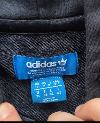 Sudadera Adidas azul con cremallera