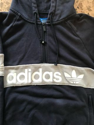 Sudadera Adidas azul con cremallera
