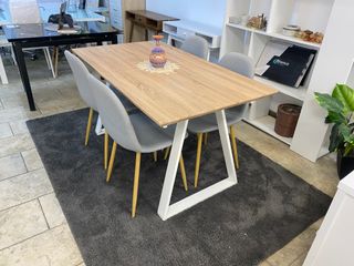 Mesa nórdica extensible - metal y madera
