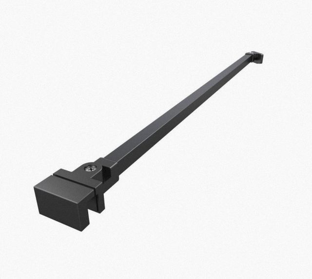 Barra ducha aluminio negra 120cm