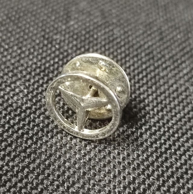PIN spilla logo Mercedes argento 925 made in USA