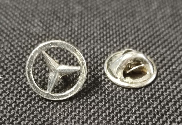 PIN spilla logo Mercedes argento 925 made in USA