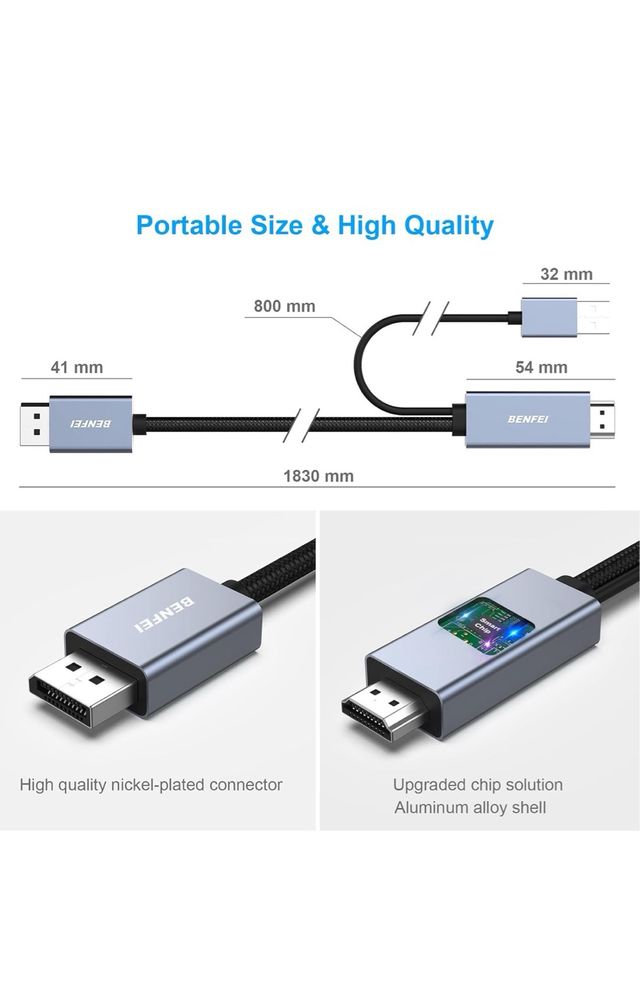 Cable HDMI-DisplayPort