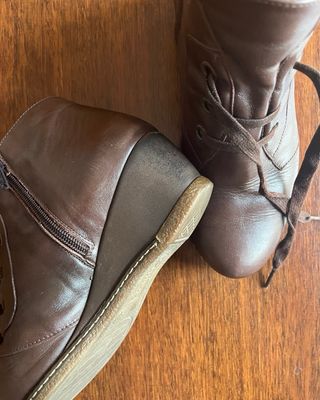 Botines piel cuña