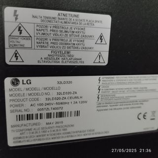 TV LG 32" - Modelo 2010