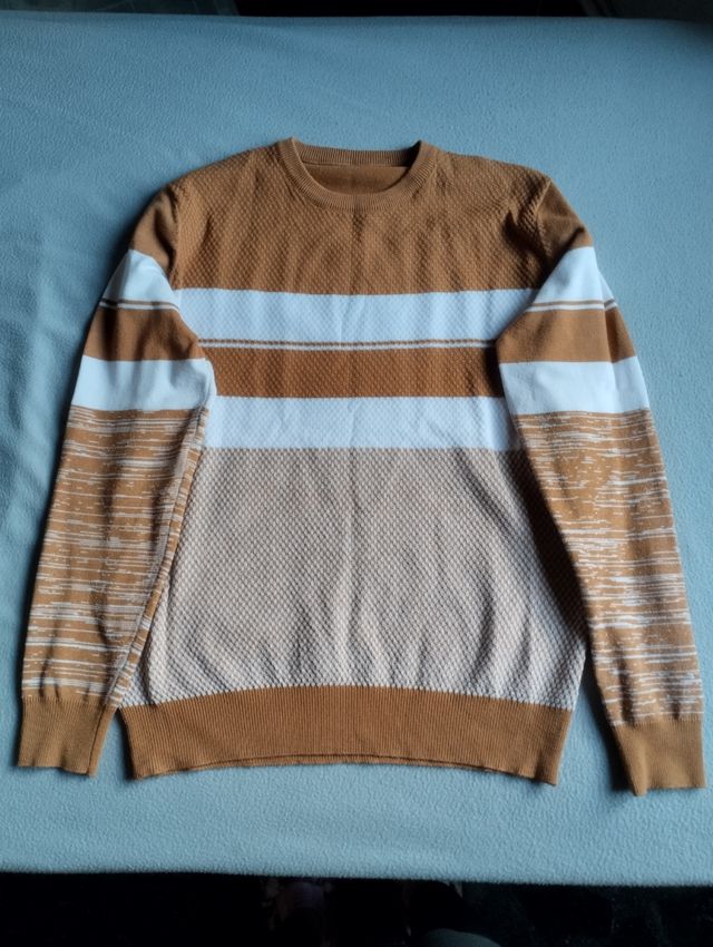 Jersey rayas beige-marrón chico