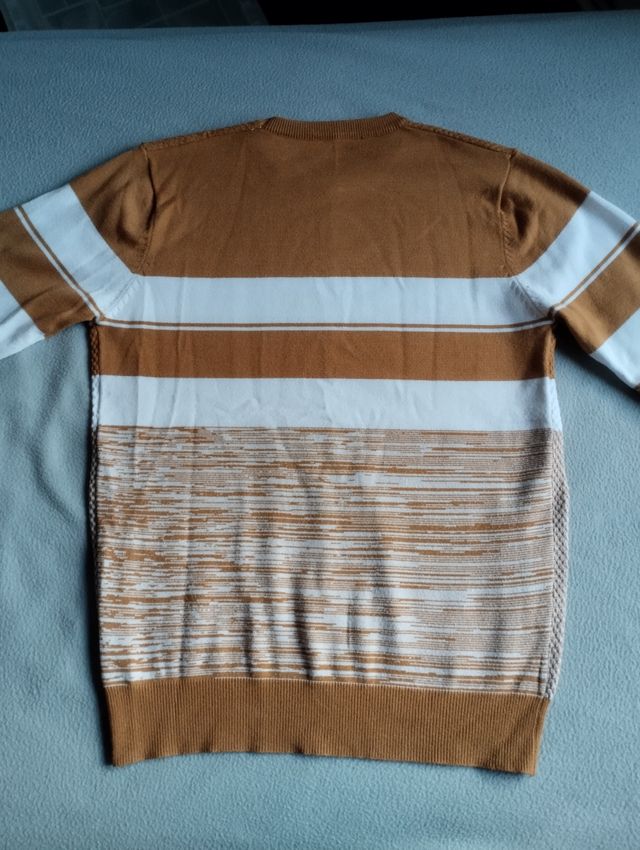 Jersey rayas beige-marrón chico