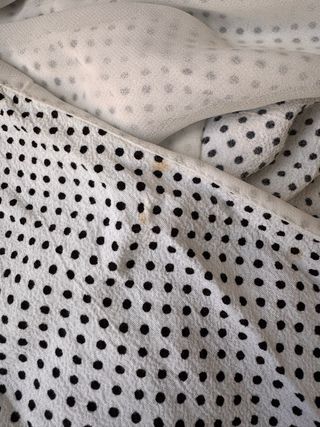 Vestido Zara lunares blanco