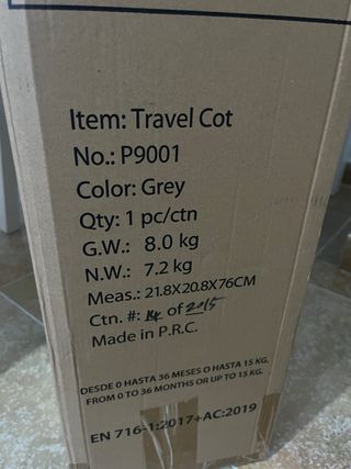 Cuna viaje Mobiclinic P9001 - Ultracompacta