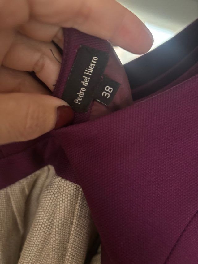 Vestido Pedro del Hierro lino y piel