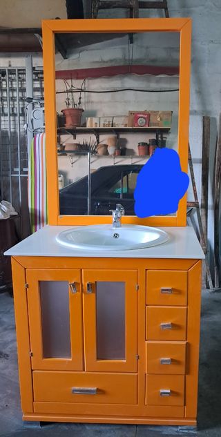 Mueble baño naranja - lavabo