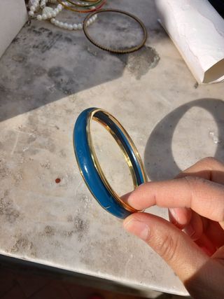 Braccialetto donna  nuovo blu e oro