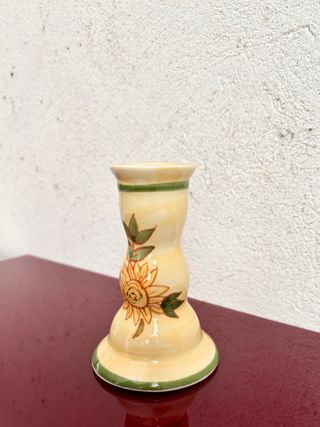 Candeliere Ceramica Vintage Dipinto a Mano