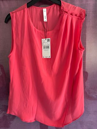 Blusa Mango rosa talla M