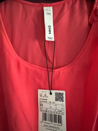 Blusa Mango rosa talla M