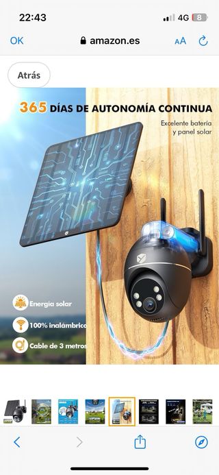 Cámara Seguridad YESKANO 4G Solar •NUEVA•