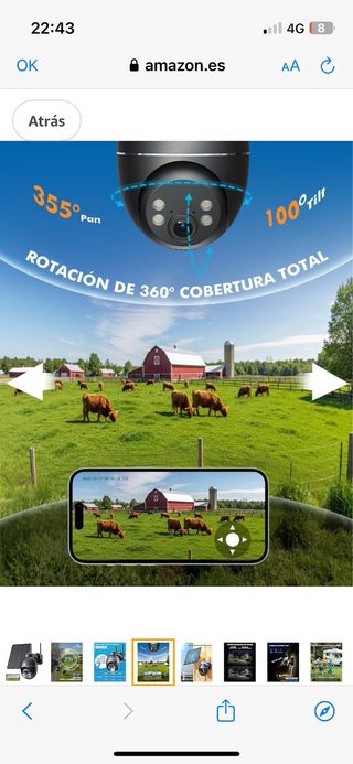 Cámara Seguridad YESKANO 4G Solar •NUEVA•