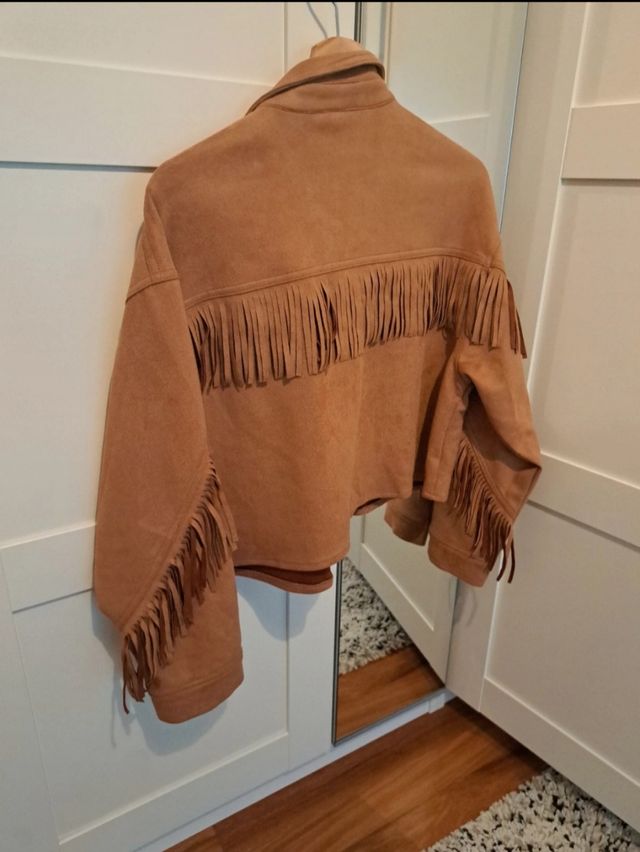 Chaqueta flecos antelina