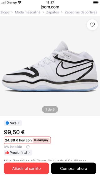 Zapatillas Nike Baloncesto Blancas numero 39