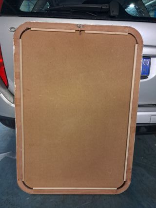 Specchio argento cornice legno