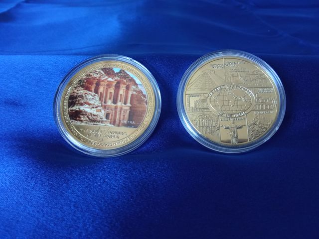 Moneda nueva de Petra en Jordania, 7 Maravillas