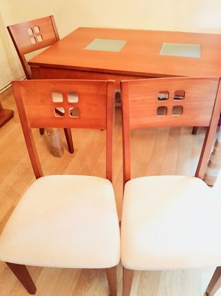Mesa comedor madera y sillas
