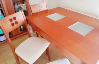 Mesa comedor madera y sillas