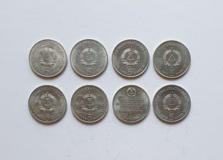 Monedas 5 Mark Alemania Oriental (RDA) 1982 a 1985