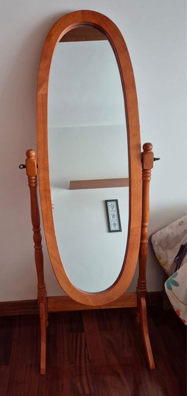 Espejo ovalado madera vintage