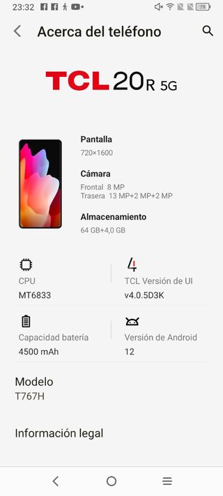 TCL 20R 5G - Smartphone 64GB