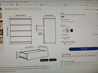 Comoda Malm Ikea 4 cajones