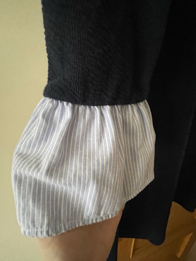 Vestido azul marino manga 3/4 - Talla M