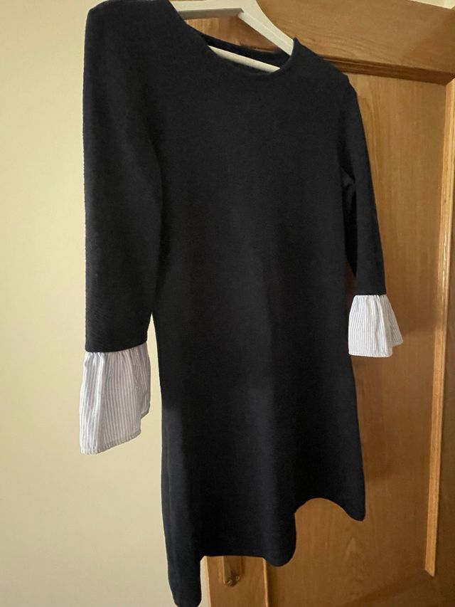 Vestido azul marino manga 3/4 - Talla M