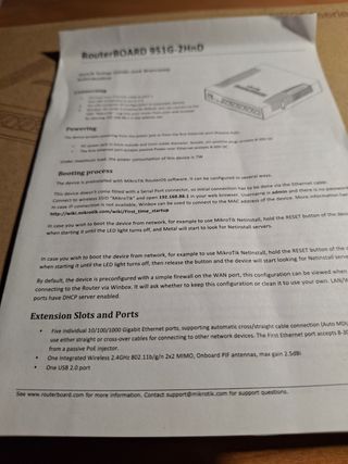 MikroTik RB951G-2HnD: Router 5 puertos Gigabit
