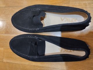 Mocasines ante negros -talla 39