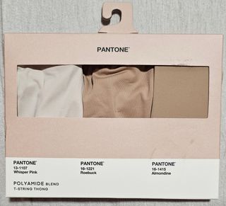 Oysho Braguitas Tanga 3x Beige/Rosa