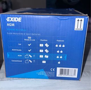 Batería EXIDE ETX9-BS AGM 12V
