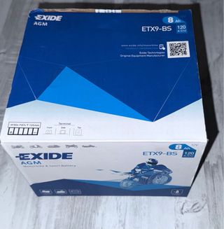 Batería EXIDE ETX9-BS AGM 12V