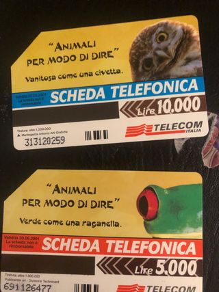 Schede telefoniche Telecom: Civetta & Raganella
