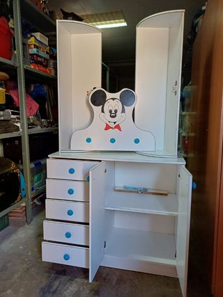 Mueble cambiador infantil Mickey y Donald