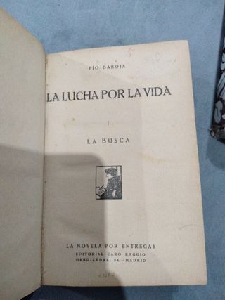 Libro antiguo: La Ciudad de la Niebla.Pio Baroja.