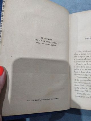 Libro antiguo: La Ciudad de la Niebla.Pio Baroja.
