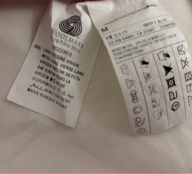 Jersey Benetton lana virgen beige M