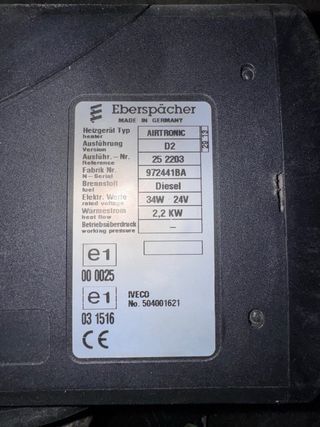 Calefactor Eberspächer Airtronic D2