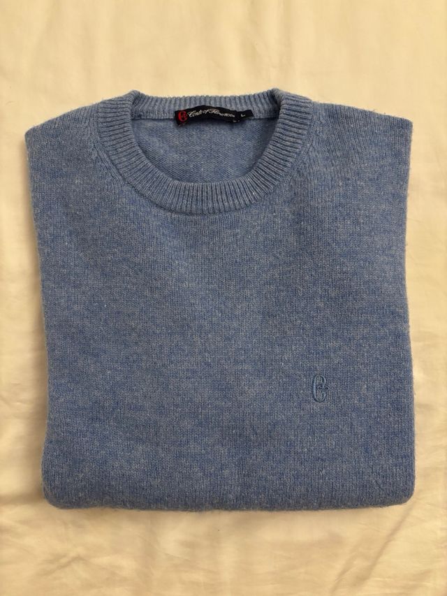 Jersey azul de lana virgen Conte of Florence