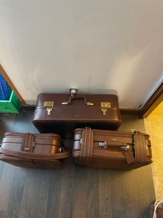 Maletas Piel Vintage - 3 uds