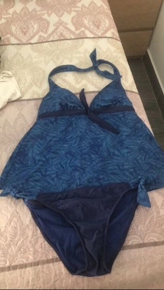 Bikini premamá azul