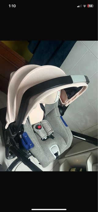 Carro Bebé Rosa 3 piezas+regalo pañalera y cojin
